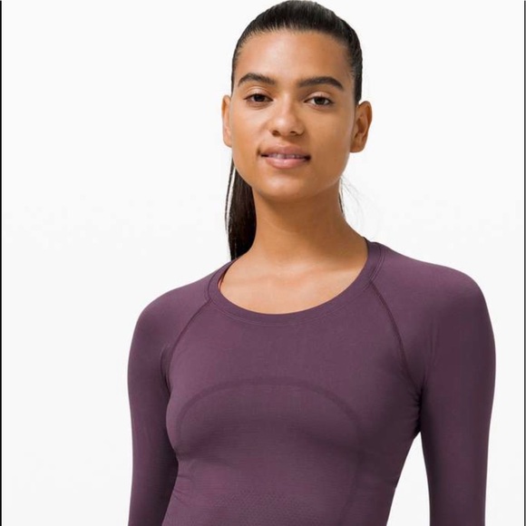 lululemon athletica Tops - Lululemon Swiftly Tech LongSleeve 2.0 GrapeThistle